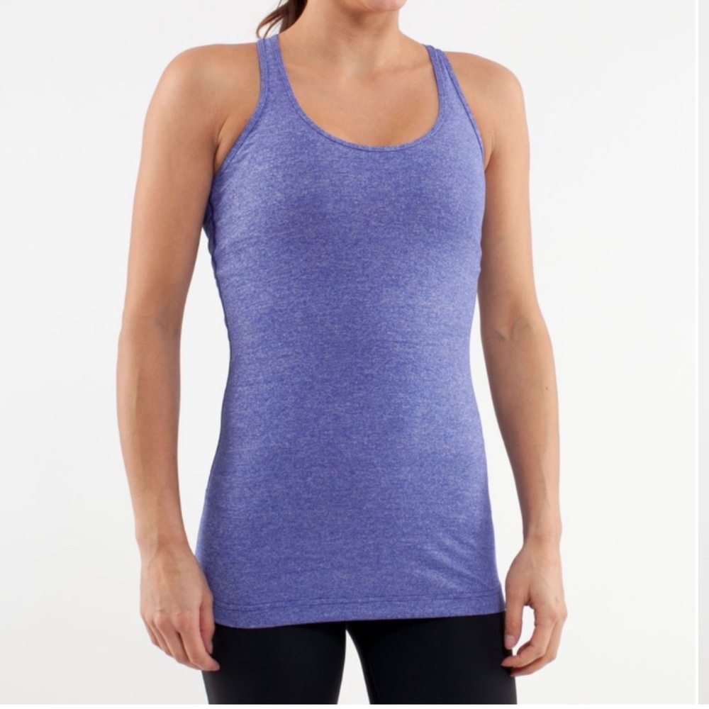 Classic Lululemon CRB Cool Racer Back Tank 4 Heathered Pigment Blue